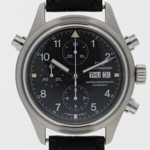 IWC IW371303 doppel chronograph black SS/Patent leather